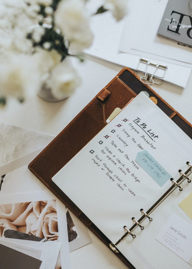 To do list on a journal